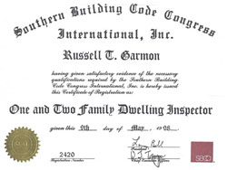 Home Inspection Certificates