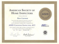 Home Inspection Certificates